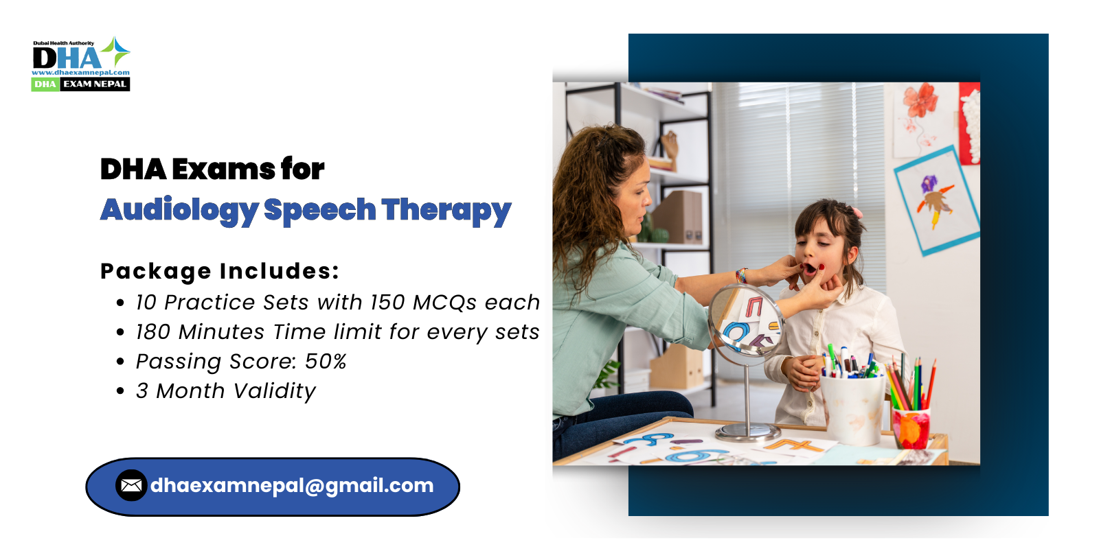 DHA Exams for Audiology Speech Therapy
