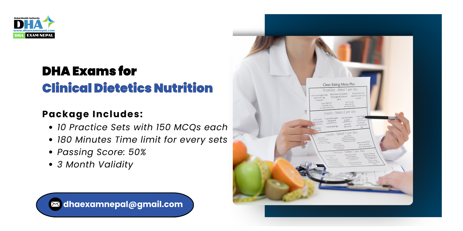 DHA Exams for Clinical Dietetics Nutrition