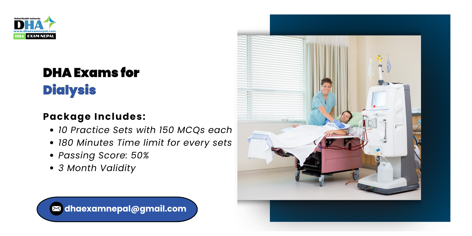DHA Exams for Dialysis