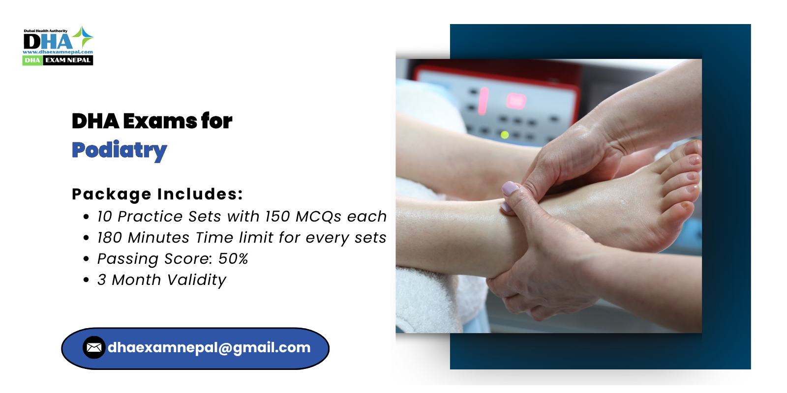 DHA Exams for Podiatry