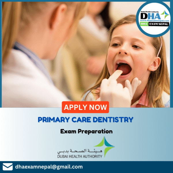 DHA Primary Care Dentistry Exam Preparation MCQs